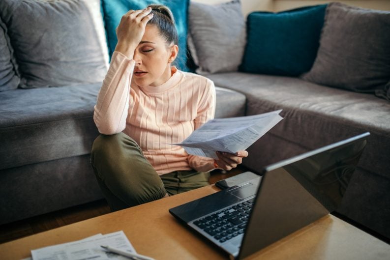 Not having insurance in the event of an accident